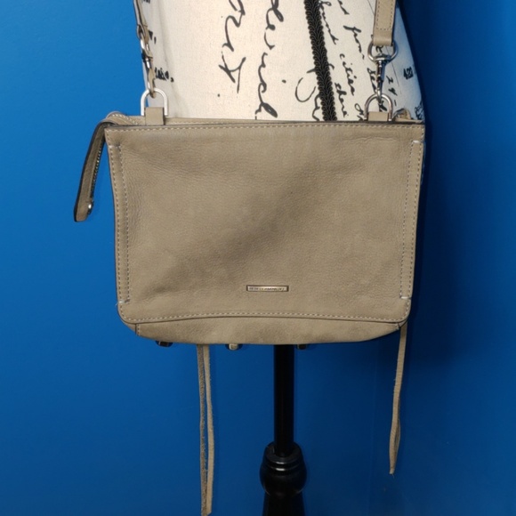 EUC Rebecca Minkoff Grey Suede Crossbody Purse - Picture 2 of 8